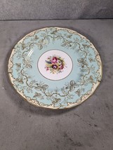 One Stunning Vintage Royal Worcester Gilt Floral Bone China Dinner Plate... - $55.98