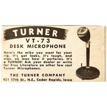 1947 Turner Company VT-73 Desk Microphone Advertisement Vintage Instrume... - $371.27 MXN
