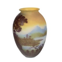 Galle vases. Landscape. Original 1800 vases Galle. - $3,600.00