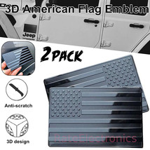 2PC American Flag Car Adhesive Decal 3x5 Heavy Duty for Car Truck SUV Waterproof - £10.10 GBP