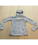 Athleta Jacket Hoodie Womens S Grey Cross Over Thumbholes Zip Pockets TR... - $25.04 CAD