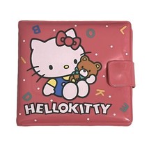 Vtg 1980&#39;s Sanrio Hello Kitty Wallet Pink Teddy Bear Plastic Vinyl Made ... - £55.08 GBP