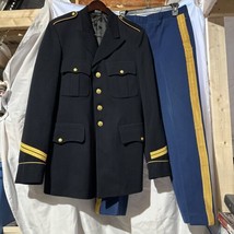 Vintage US Army NCO Dress Blue Uniform Jacket and Pants 1980s - £46.71 GBP