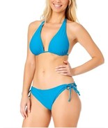 Hurley Womens Bikini Teal Multicolor Reversible 2-Piece UPF 50 Halter To... - $42.99