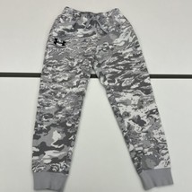 Under Armour White &amp; Grey Snow Camo Print Boys Pull On Jogger Sweatpants Size YM - £12.35 GBP