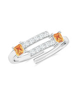 Kicky and Perky 925 Sterling Silver Citrine Adjustable Ring Jewelry For ... - $108.66 CAD