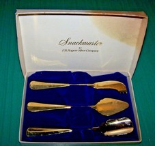 F.B. Rogers Silver Co. - SNACKMASTER - Set of 3 Items - 24 Kt. Gold Electroplate - £19.97 GBP