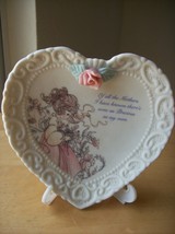 1994 Precious Moments Heart Shaped “Mother” Plate with Stand  - £11.76 GBP