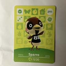 Animal Crossing Amiibo Card Sparro Series 3 - £7.07 GBP