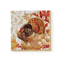 Caspari Woodland Turkey Paper Luncheon Napkins - 20 Per Package, 4 Packs - $29.45