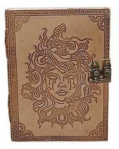 5&quot; X 7&quot; Medusa Embossed Leather W/ Latch - £35.22 GBP