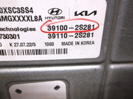 2022..22  HYUNDAI  TUCSON   2.5L  AWD  / ENGINE/COMPUTER /ECU.PCM image 2