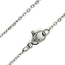 Cable Chain 1.6mm Womens Stainless Steel Necklace 15-24-inch - £10.38 GBP
