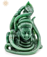 10&quot; Lord Shiva Head in Jade Aventurine | Lord Shiva Idol | Handmade | Ho... - £3,184.93 GBP
