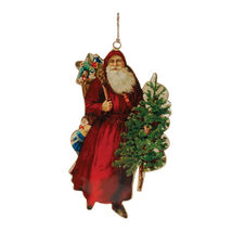 Vintage Metal Santa Ornament (Set of 6) - $1,094.55 MXN
