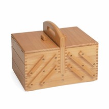 Hobbygift Cantilever 3 Tier Sewing Box Light, Wood, Mid Shade Wooden, 23 x 31 x  - £63.26 GBP