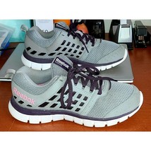 Reebok Women&#39;s Z DUAL RIDE Gray. Purple lace Running Shoes Size 6 Sneakers - £18.22 GBP
