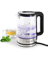 MegaChef 1.8 Quart Glass and Stainless Steel Electric Tea Kettle - $1,304.94 MXN