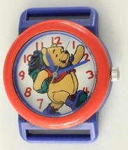 MODERN Jewelry TIMEX Winnie The Pooh Red &amp; Blue Plastic Quartz Watch Face - $9.67
