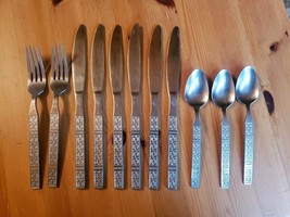 International Silver INS201 Rogers Stainless Flatware Fork Teaspoon Dinn... - $115.19 MXN