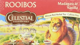 Celestial Seasonings Madagascar Vanilla Rooibos African Red Herbal Tea, 20 ct - £8.01 GBP
