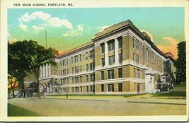 New High School Portland Maine ME UNP 1920s Vtg Postcard Unused Chisolm Bros - £2.91 GBP