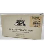 *R) Department 56 Heritage Village Collection &quot;Dickens&#39; Village Sign&quot; Ch... - £7.89 GBP