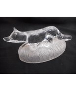 France Cristal D&#39;Arques 24% Lead Crystal Glass Frosted Base FOX Figurine... - £23.76 GBP