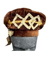 Vintage Antique Brown Velvet Flapper Cloche Deco Decorations Circa 1928 - $74.24