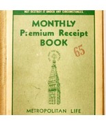 1940s Metropolitan Life Insurance Co Receipt Book Augusta Maine Booklet ... - $41.01 CAD