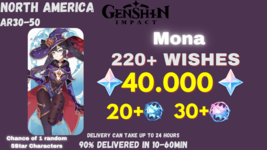 Genshin Impact | Mona, 40000 GEMS, 220+ WISHES | NORTH AMERICA-show orig... - $37.59