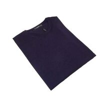 Men PRINCELY Italian Wool Blend Crew Pullover Slim 84001-30 Poker Purple 120 image 2