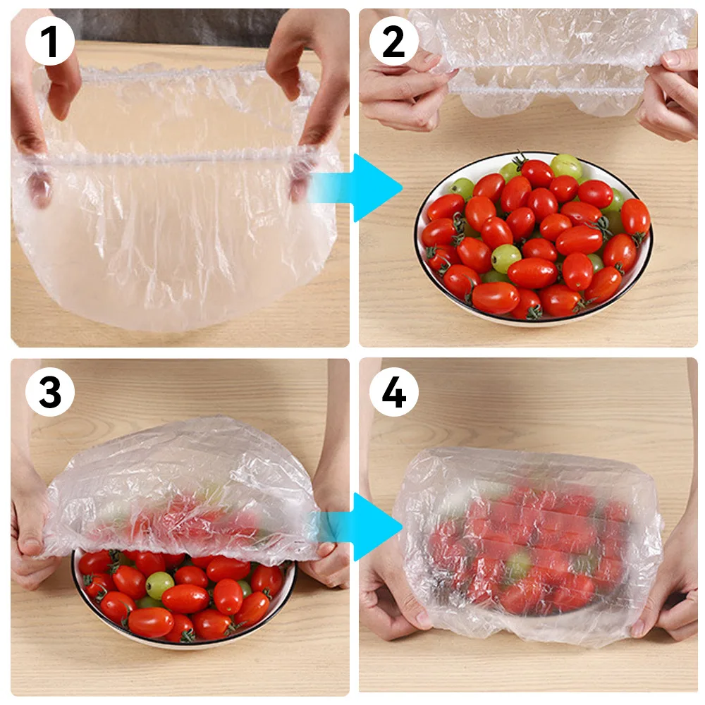 House Home Disposable Food Storage Cover Reusable Elastic Fresh Food Covers Stre - £19.64 GBP