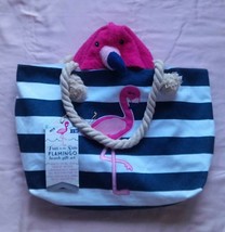 Baby Aspen Girl Flamingo Beach Bag Tote Hoodie Towel Swimsuit Sun Hat Pink Blue - £35.59 GBP