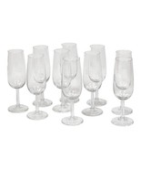 Crystal Champagne Glasses Fluted 7&quot; W/ Etched Monogrammed S Set of 10 St... - £66.21 GBP