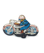 Vintage Tin Litho Police Motorcycle Friction Motor 1960s Vintage Antique... - €21,20 EUR
