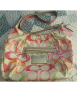Coach Poppy Shoulder Handbag Multi-color Signature Embroidery - $2,782.09 MXN