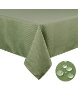 Tektrum 70&quot;X70&quot; Square Waffle Tablecloth - Stain Resistant - Light Sage ... - £18.76 GBP