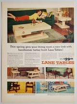1954 Print Ad Lane Step &amp; Cocktail Tables Living Room Happy Lady Altavista,VA - £13.64 GBP