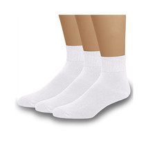 White Diabetic Socks for Women (3 Pairs) Diabetic Non Binding Foot Comfort - £12.18 GBP