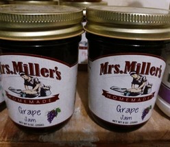 Mrs Miller&#39;s Homemade Grape Jam, 2-Pack 9 oz. Jars - £14.20 GBP