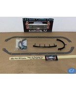 NEW 1963-1967 CADILLAC 390 429 ENGINE OIL PAN &amp; REAR MAIN SEAL GASKET SET - $2,455.66 MXN