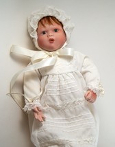Kathy Hipponsteel Porcelain Doll #3963c With Christian Grown and Cap 13&quot; Vintage - £17.29 GBP