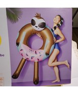 Sloth Pool Float for Kids Sun Squad 5ft Long Ages 6+ Lake Floatie New - $285.10 MXN