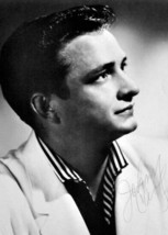 Johnny Cash 1955 studio portrait wearing white jacket 5x7 inch photo - $5.75