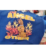 Scooby-Doo--90% Angel-10% Other w/flames on a new XXXL Royal Blue tee shirt - $418.80 MXN