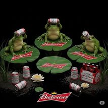 Budweiser Bud Light Beer Advertising Metal  Sign 8x12in Vintage Frogs Sp... - $24.74