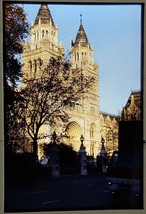 1971 London Victoria &amp; Albert Museum with Ford Truck on Street Color Slide - £2.74 GBP