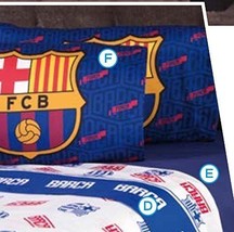 Barcelona Football Club Original Licensed Sheet Set 4 Pcs Queen Size - £63.65 GBP