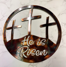 He is Risen - Copper and Bronzed Plated 15 3/4 x 4 1/2&quot; - $23.73